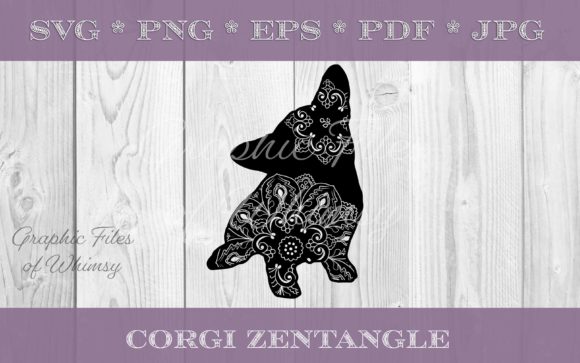 Corgi Dog Head Tilt Mandala