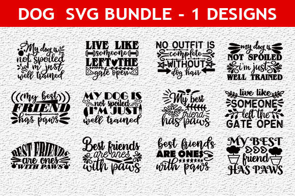 Dog 30 Quotes Designs Bundle